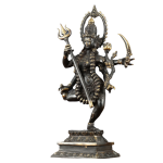 Indonesian Bronze Dancing Mahakali Statue | 16.5" Black Edition | Rare Sacred Art | Four-Armed Dynamic Beauty | Jaipurio